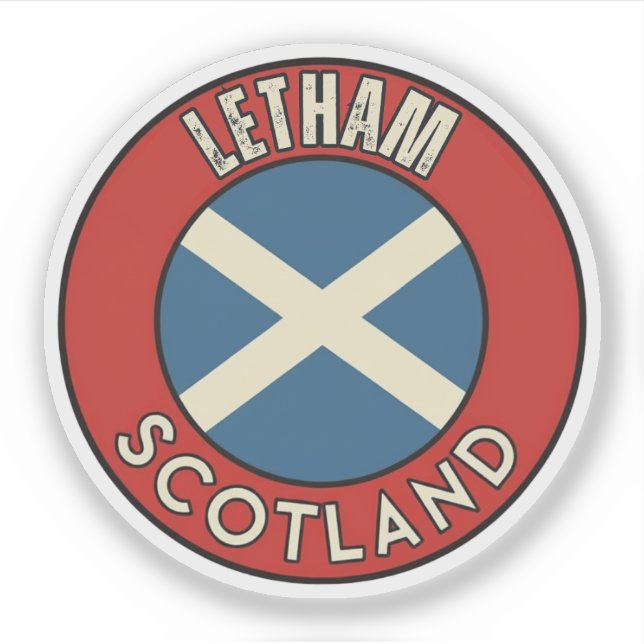 Adesivo Letham, Escócia (Frente)