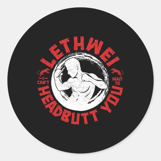 Adesivo Lethwei Instrutor Headbutt Burmese Boxing Myanmar  (Frente)