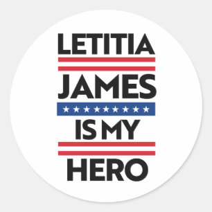Adesivo Letitia James é meu Herói