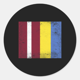 Adesivo Letônia Design de Bandeira da Ucrânia Orgulho Letã