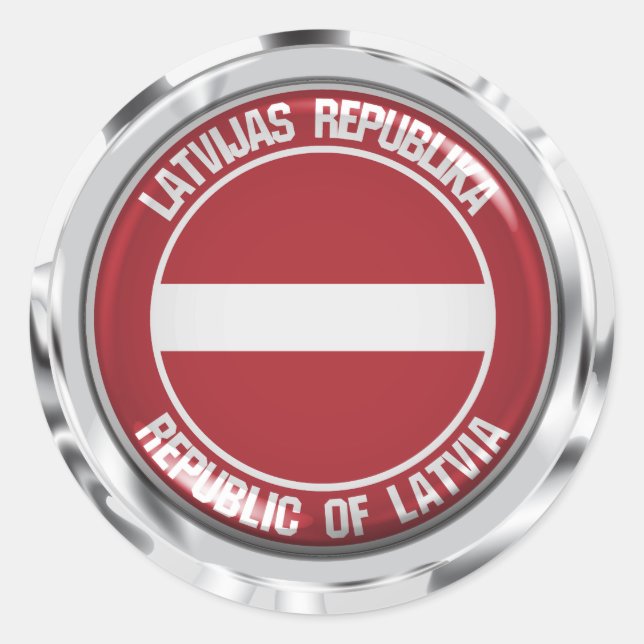 Adesivo Letônia Round Emblem (Frente)