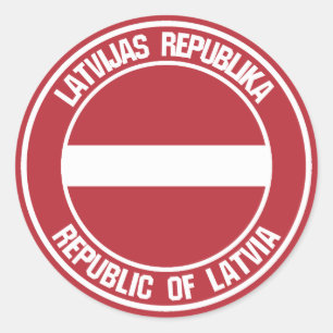 Adesivo Letônia Round Emblem