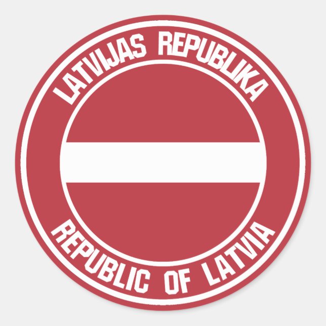 Adesivo Letônia Round Emblem (Frente)
