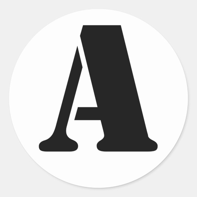 Adesivo Letra A alfabeto de lápis por Janz White (Frente)