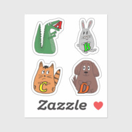 Adesivo Letra A Alligator Baby Bodycase. Cute Animal Alp