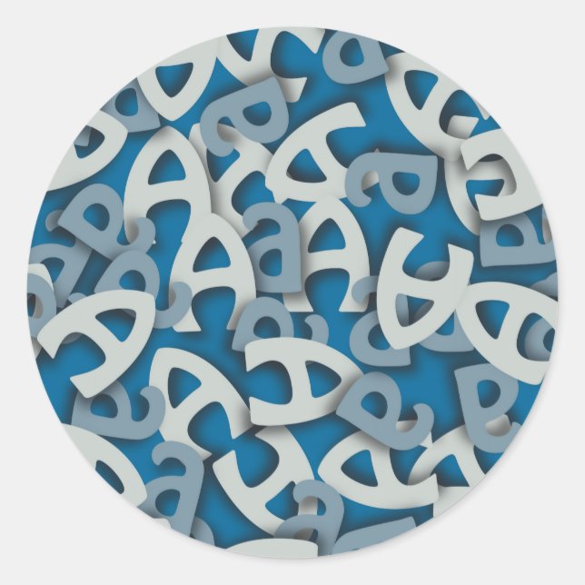 Adesivo Letra A Azul (Frente)