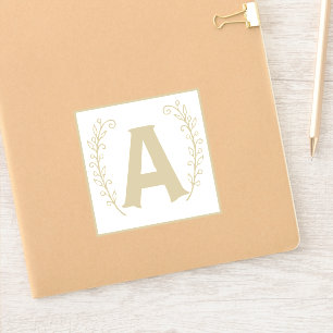 Adesivo Letra A branca + álfabetos de bebê neutros ABC