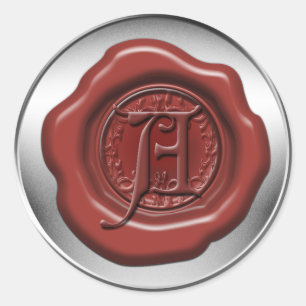 Adesivo Letra A de cera de selagem vermelha