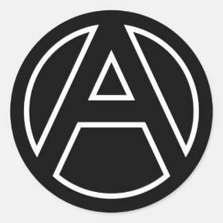 Adesivo Letra A do círculo do Stick Preto