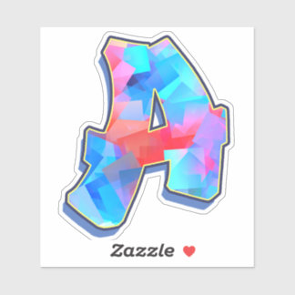 Adesivo Letra A _ Letras alfabéticas do Grafite