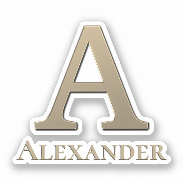 Adesivo Letra A Monograma Inicial (Frente)