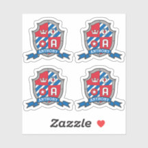 Letra A nome personalizado Anthony Eagle cavaleiro