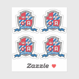 Adesivo Letra A nome personalizado Anthony Eagle cavaleiro