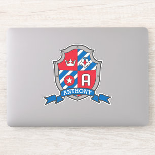 Adesivo Letra A nome personalizado Anthony Eagle cavaleiro