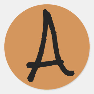 Adesivo Letra A Rock Salt Alphabet de Janz Peru Dourada