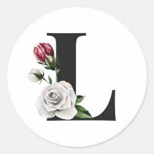 Adesivo Letra adesiva das iniciais de inverno L