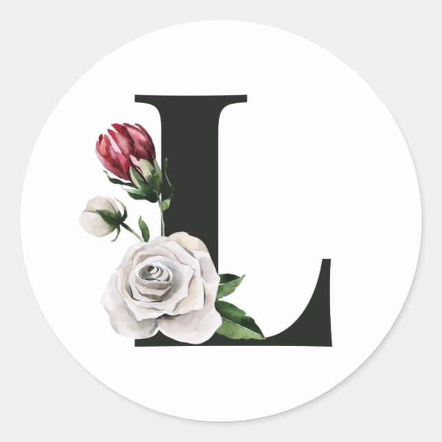 Adesivo Letra adesiva das iniciais de inverno L (Frente)