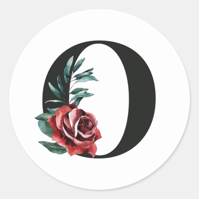 Adesivo Letra adesiva das iniciais de inverno O (Frente)