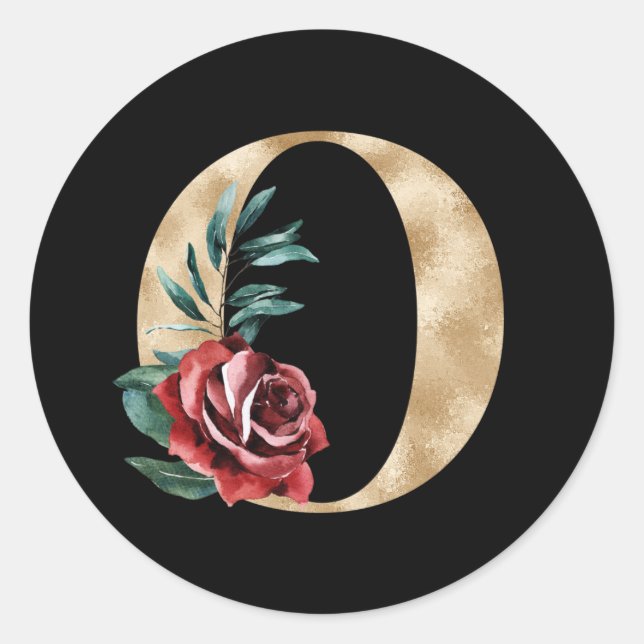 Adesivo Letra adesiva das iniciais de inverno O (Frente)