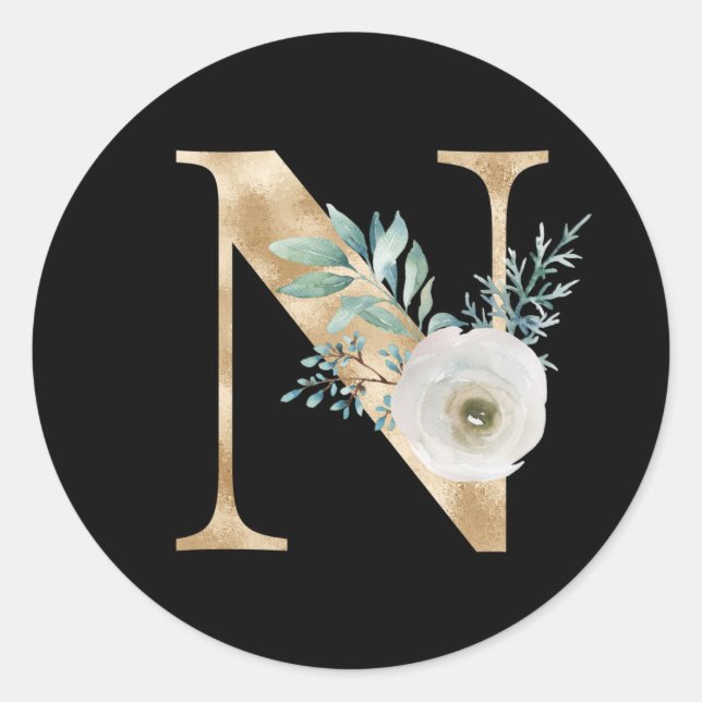 Adesivo Letra adesiva N das iniciais dos feriados de inver (Frente)