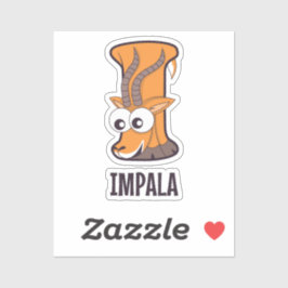 Adesivo Letra alfabética animal - I