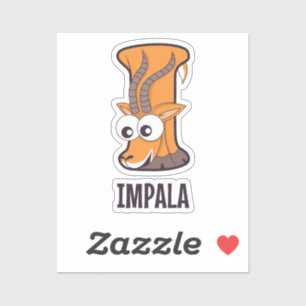 Adesivo Letra alfabética animal - I