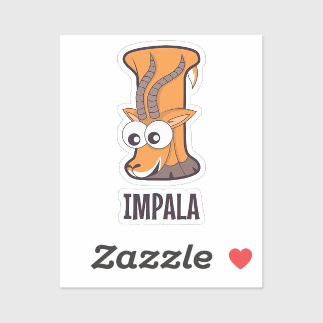 Adesivo Letra alfabética animal - I (Folha)