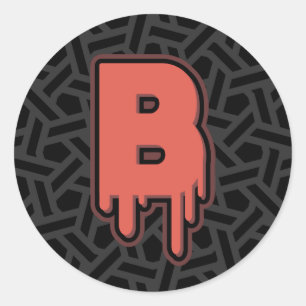 Adesivo Letra B de fusão - Presente de aniversário de nome