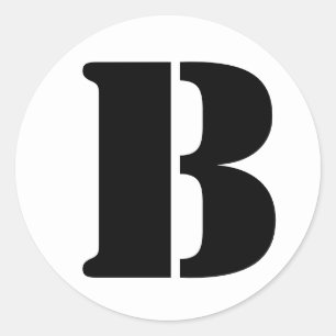 Adesivo Letra B Stencil alfabeto por Janz White