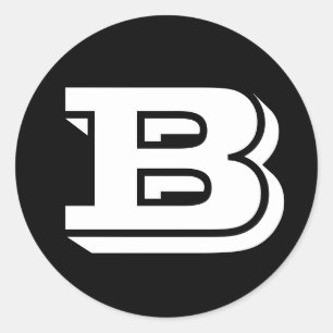 Adesivo Letra B Vineta Alphabet de Janz Black
