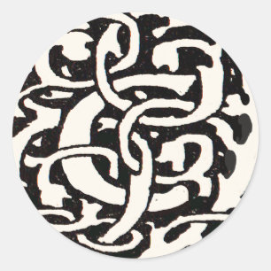 Adesivo Letra C Art Nouveau Monograma Vintage