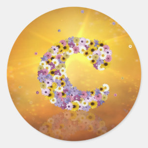 Adesivo Letra C da flor