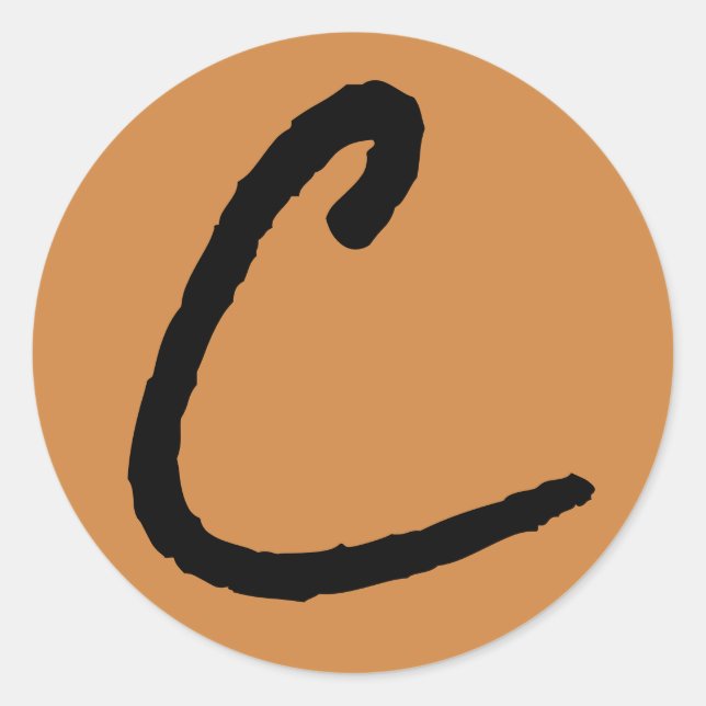 Adesivo Letra C Rock Salt Alphabet por Janz Peru Dourado (Frente)