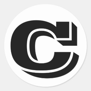 Adesivo Letra C Vineta Alphabet por Janz White