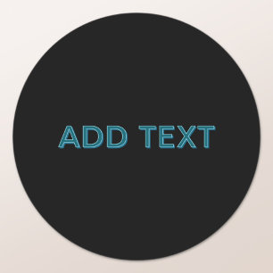 Adesivo Letra com destaque editável com sombra suspensa