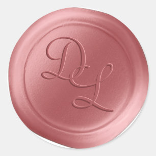 Adesivo Letra cor-de-rosa salmon 2 Monograma Cera-sela