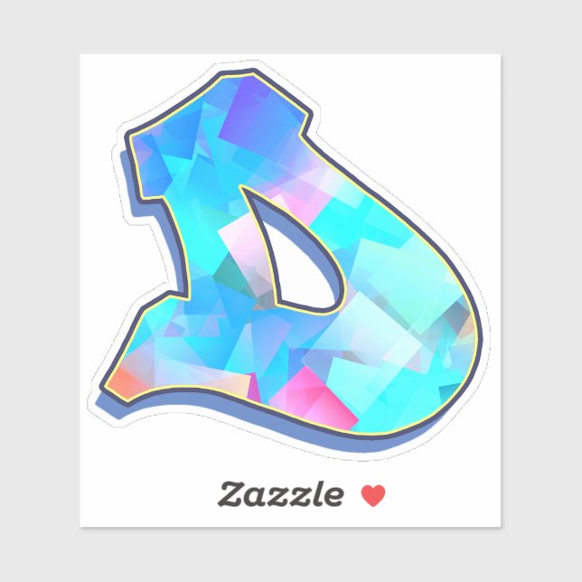 Adesivo Letra D _ Letras alfabéticas do Grafite (Folha)