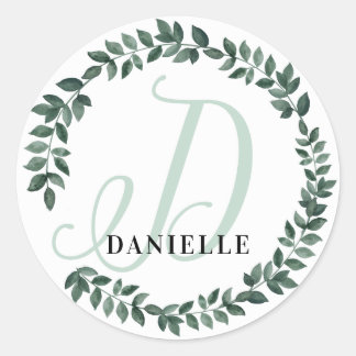 Adesivo Letra D Monograma Nome Personalizado Minimalista B