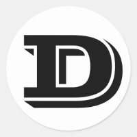 Letra D Vineta Alphabet por Janz White