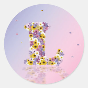 Adesivo Letra de flores l