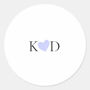 Adesivo Letra de nome de casal em aquarela roxo pastel 