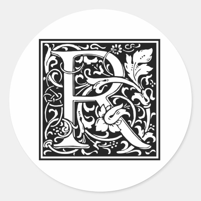 Adesivo Letra decorativa R (Frente)