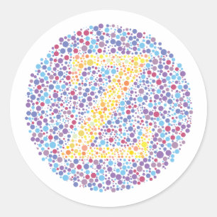 Adesivo Letra do teste do olho de "Z"