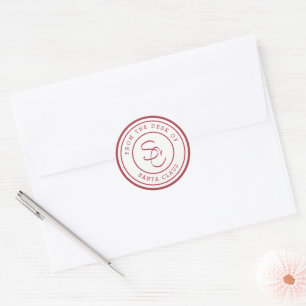 Adesivo Letra dos Papais noeis Envelope Selos