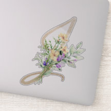 Letra Dourada Faux "J" Watercolor Flores Selvagens