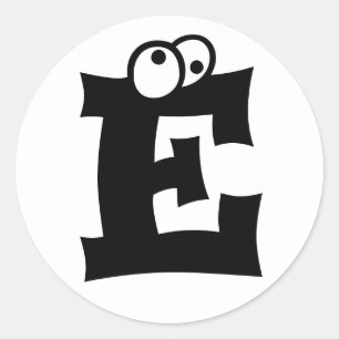 Adesivo Letra E Eyebolas Alphabet de Janz White