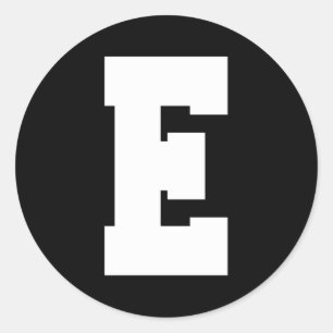 Adesivo Letra E maiúscula alfabética