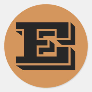 Adesivo Letra E Vineta Alphabet de Janz Peru Dourada