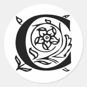 Adesivo Letra extravagante C