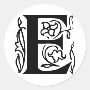 Adesivo Letra extravagante E